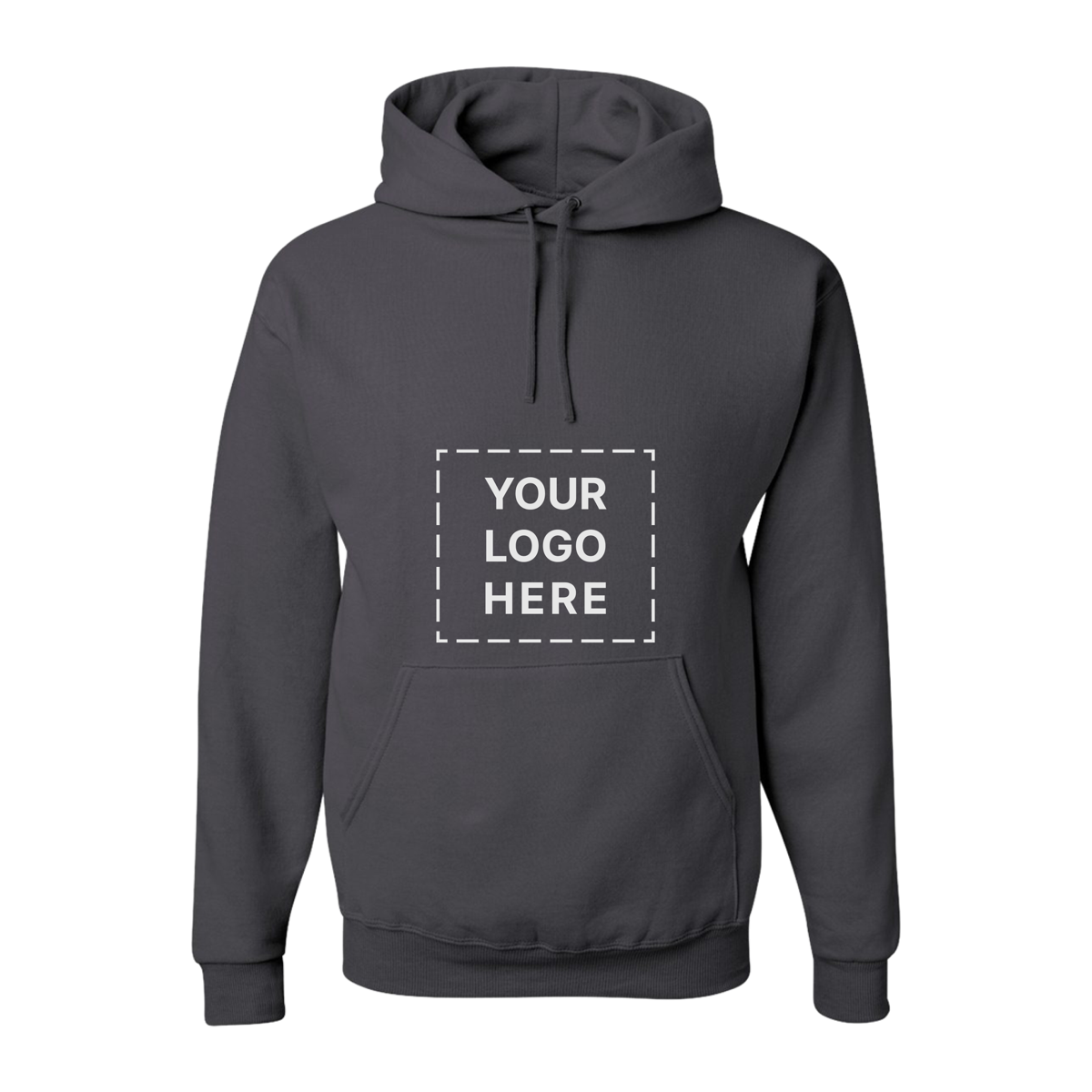 Mens Grey Pullover Hoodie